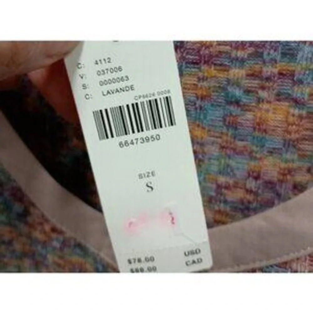 Anthropologie Henley Top Womens Small BOHO Puff Sleeve Ribbed‎ Casual NWT